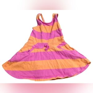 Jillian's Closet Pink And Orange Striped Dress Size 12 Months.